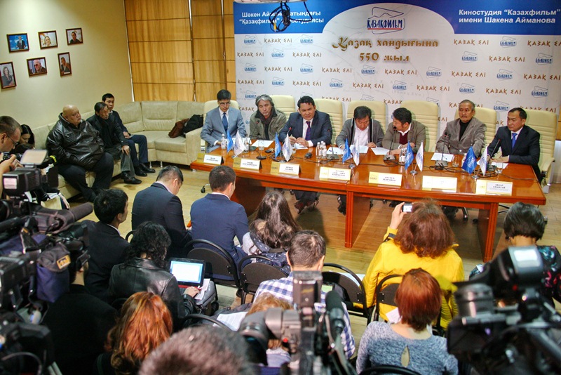 Kazakhfilm gives press conference on preparation to filming "Kazakh Yeli" on March 6, Almaty. Photograph: inform.kz