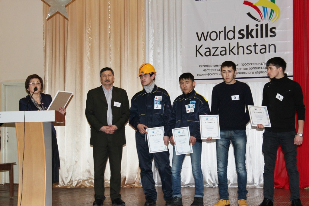 Awards ceremony, Worldskills Kazakhstan regional championship. Photograph: Worldskills Kazakhstan