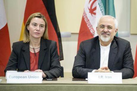 EU High Representative Federica Mogherini and Iranian Foreign Minister Javad Zarif.