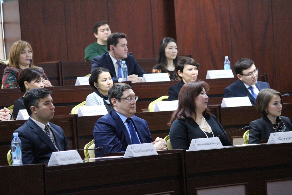 Students from the first cohort of Nazarbayev University's Executive MBA programme in class.