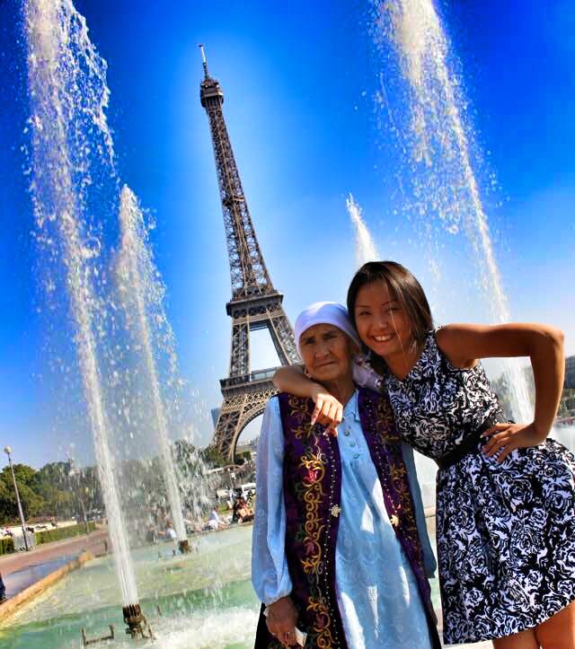 Paris with granddaughter Aidyn