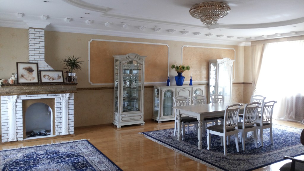 The living room of the Adal Niet Astana, where residents gather to socialise and communicate with one another