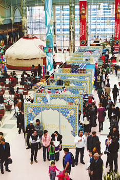 As part of the Feast of Francophonie, a colourful exhibition was organized at one of Astana’s malls. 1365705229