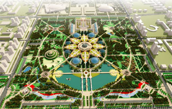 The new picturesque botanic garden is going to be constructed on the left bank of the Yessil River. 1373472169