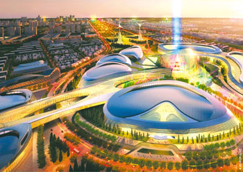 The Adrian Smith + Gordon Gill Architecture project represents the modernized yurt, powered with solar energy. 1377188885